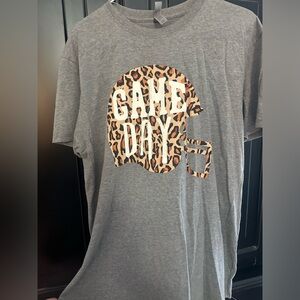 Leopard Football helmet game day t-shirt